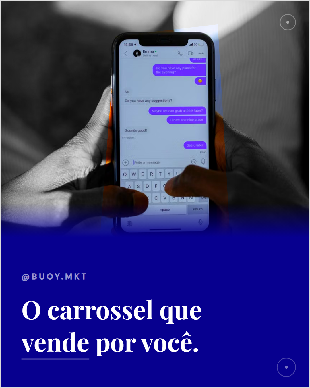 Exemplo real de carrossel gerado no Auppaca